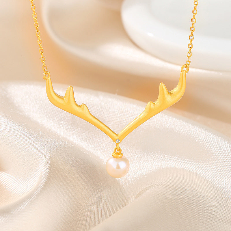 Collier de bois de perles d’eau douce PN1027