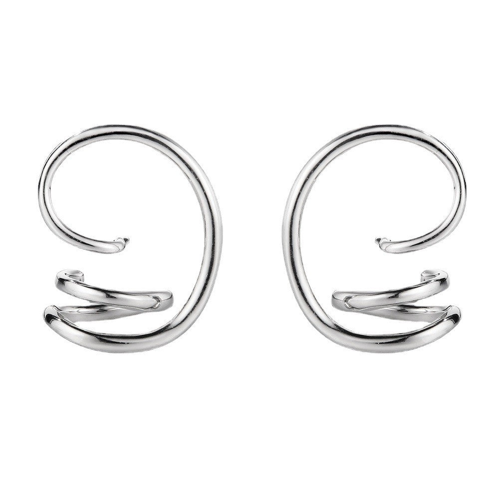 Clous d'oreilles à motif de fil abstrait E1029