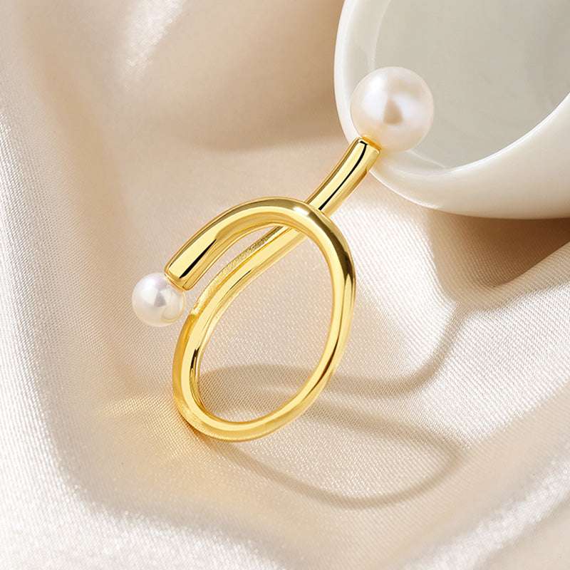Bague fil de perles d'eau douce RN1019