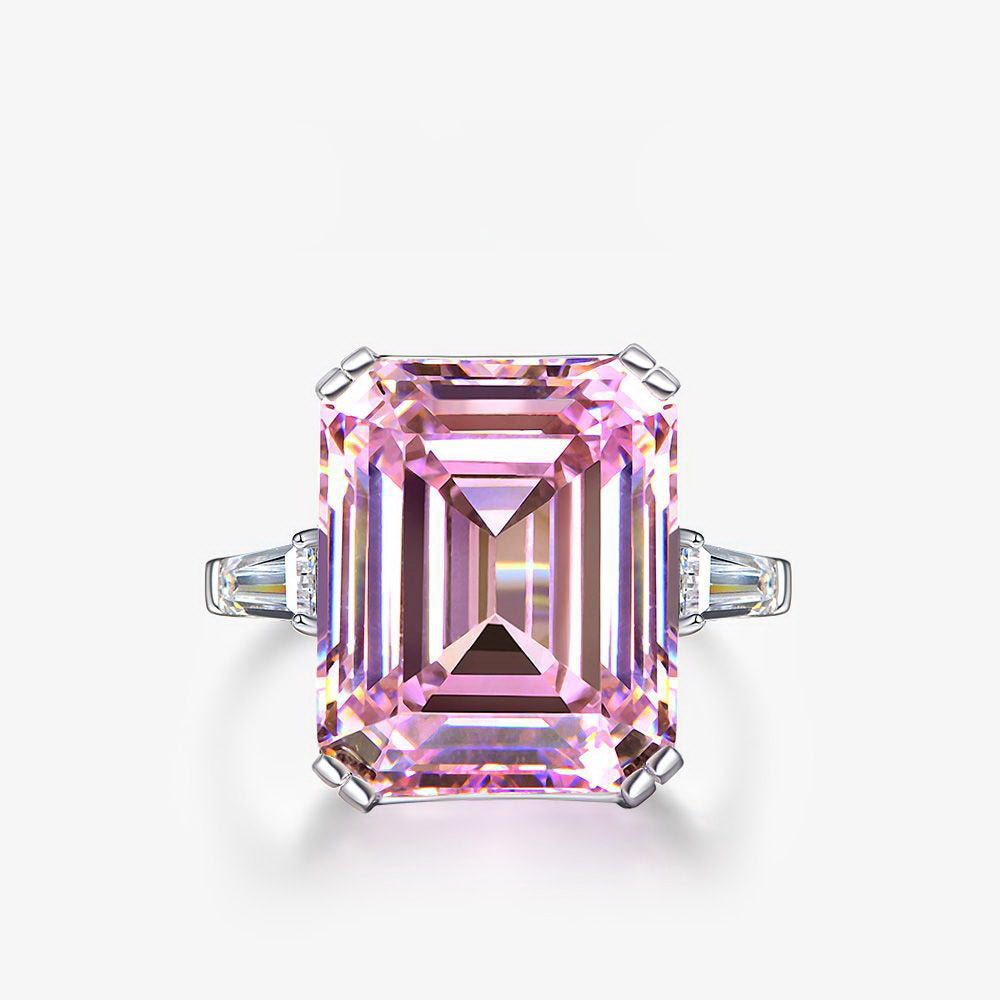 Bague citrine taille émeraude R1243