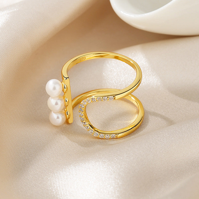 Bague fil de perles d'eau douce RN1011