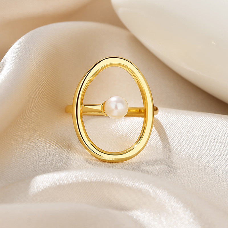 Bague fil de perles d'eau douce RN1025