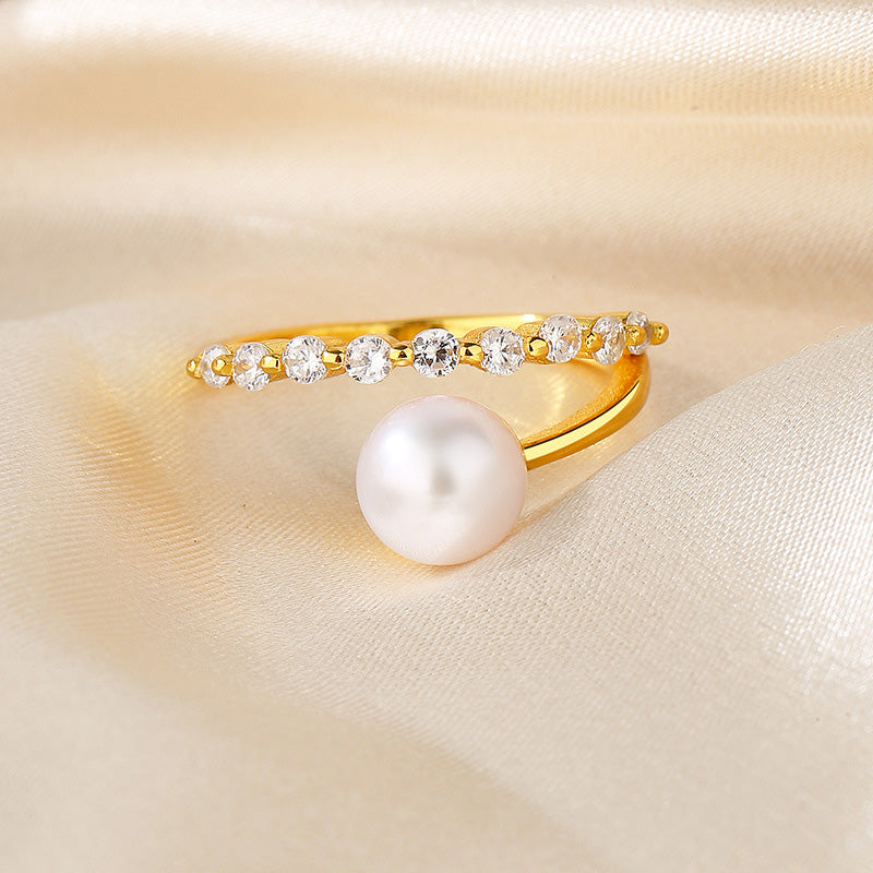 Bague solitaire perle d'eau douce RN1023