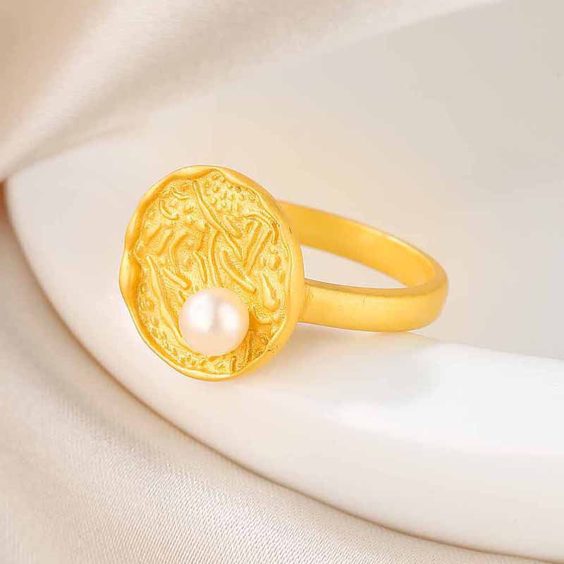 Bague disque perle d'eau douce RN1015