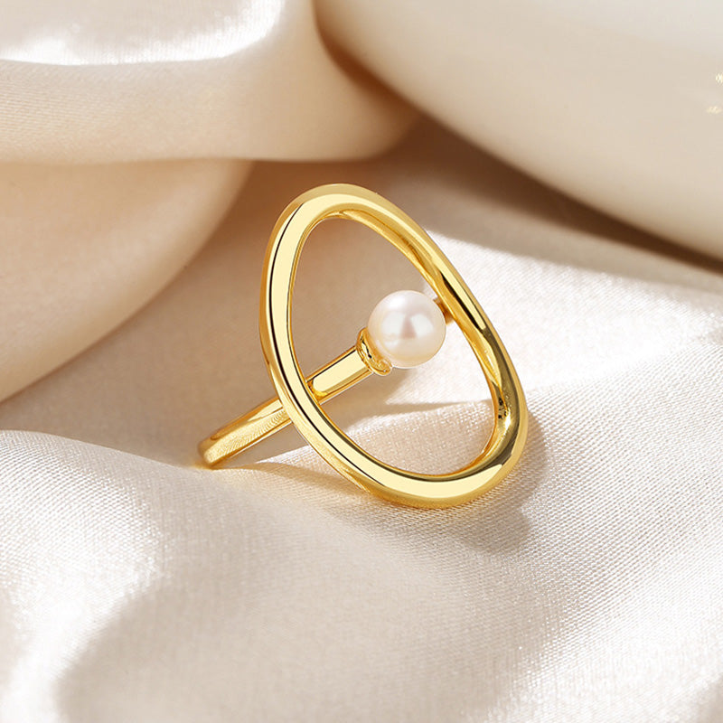 Bague fil de perles d'eau douce RN1025