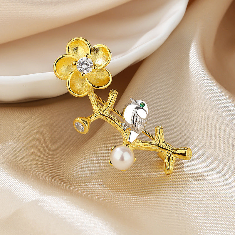 Pendentif floral de brindille de perle d’eau douce seulement PN1028