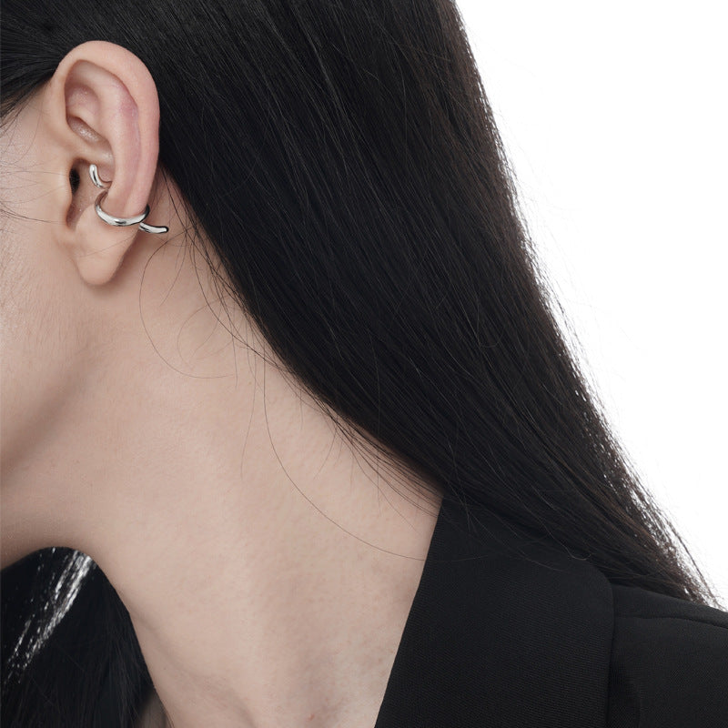 Boucles d'oreilles à clip en fil torsadé E1009 1 pièce