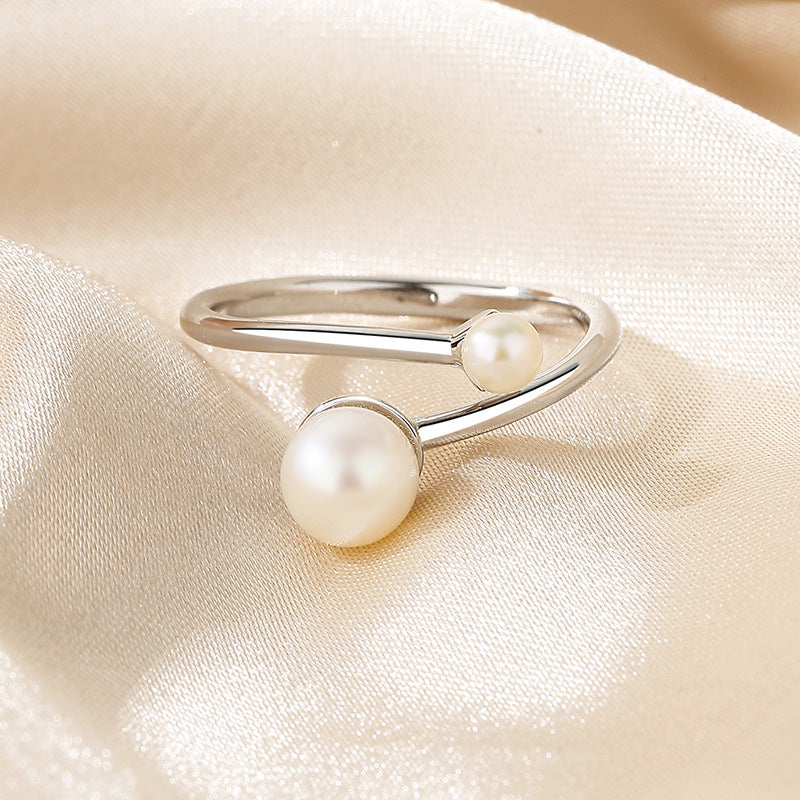 Bague brindille de perles d'eau douce RN1002