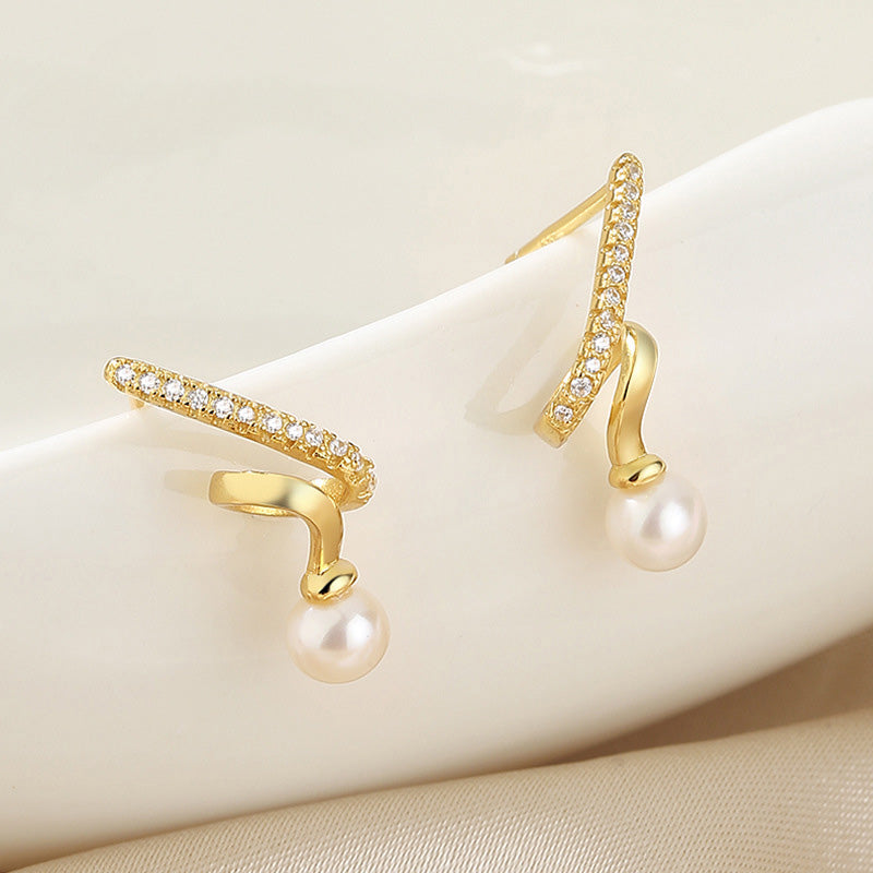 Boucles d'oreilles en fil de perles d'eau douce PE1020