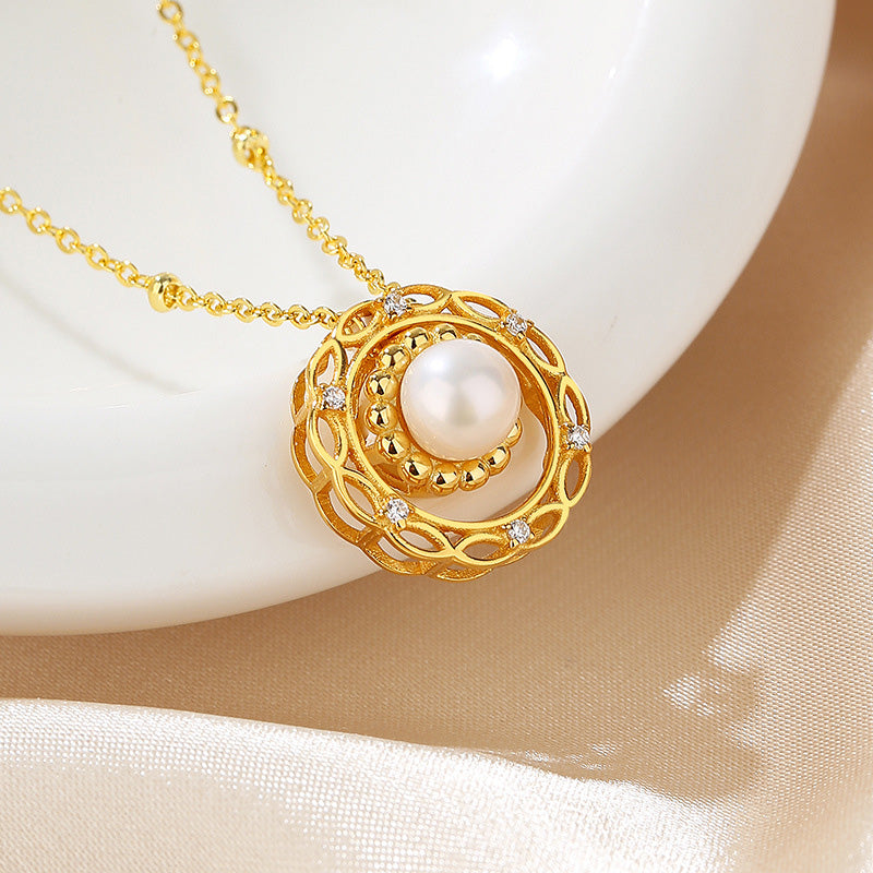 Collier guirlande de perles d'eau douce PN1017