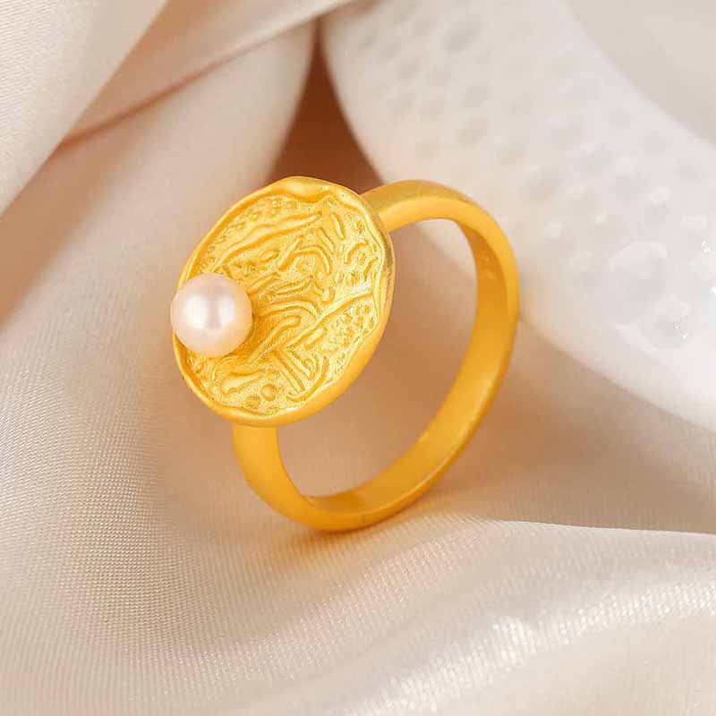 Bague disque perle d'eau douce RN1015