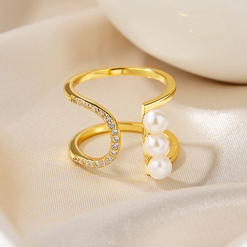 Bague fil de perles d'eau douce RN1011