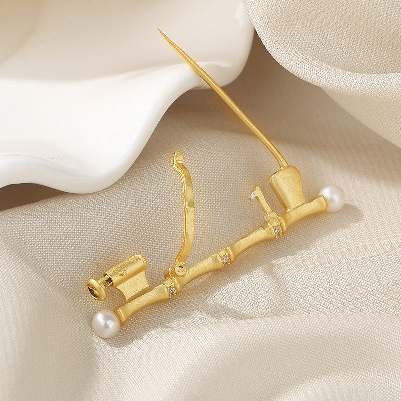 Pendentif en bambou avec perles d'eau douce uniquement PN1000
