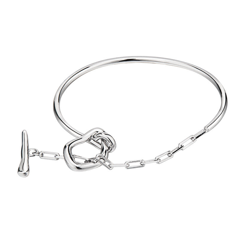 Bracelet barre en T en fil épais B1037