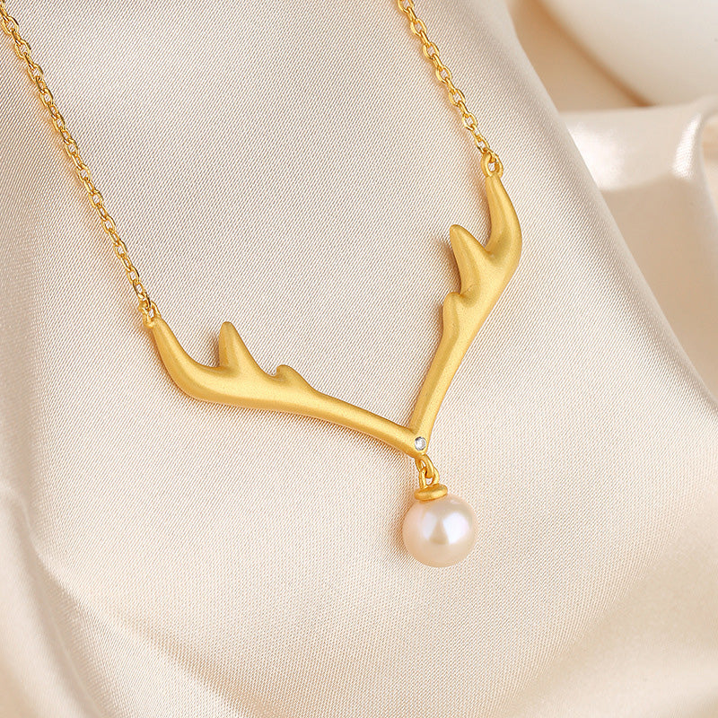 Collier de bois de perles d’eau douce PN1027