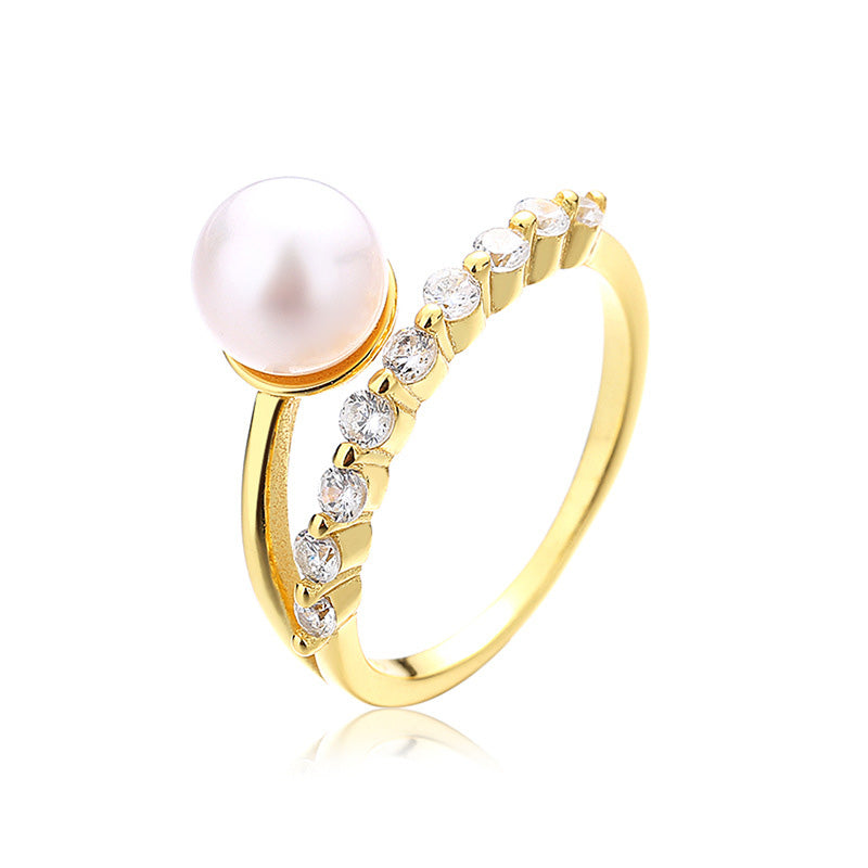 Bague solitaire perle d'eau douce RN1023