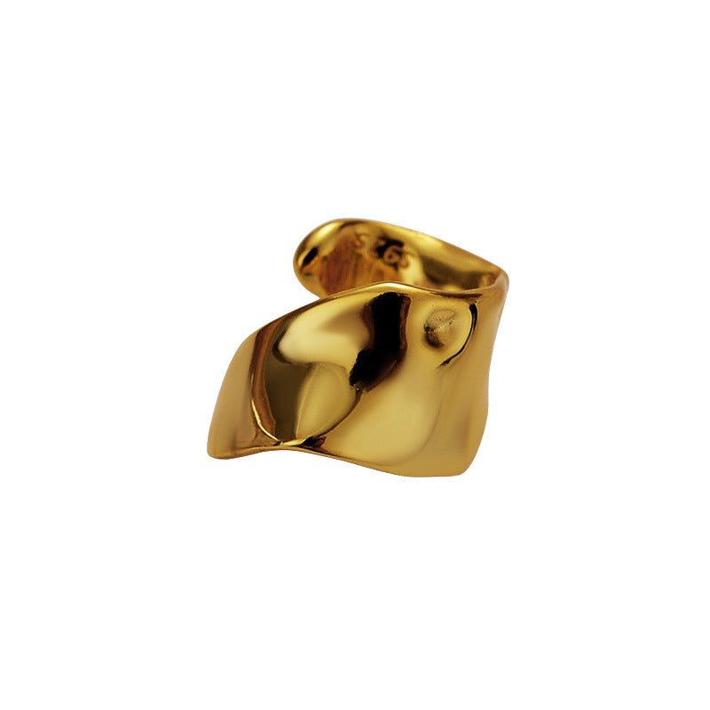 Manchette d'oreille irrégulière à torsion large E1060 1 pièce