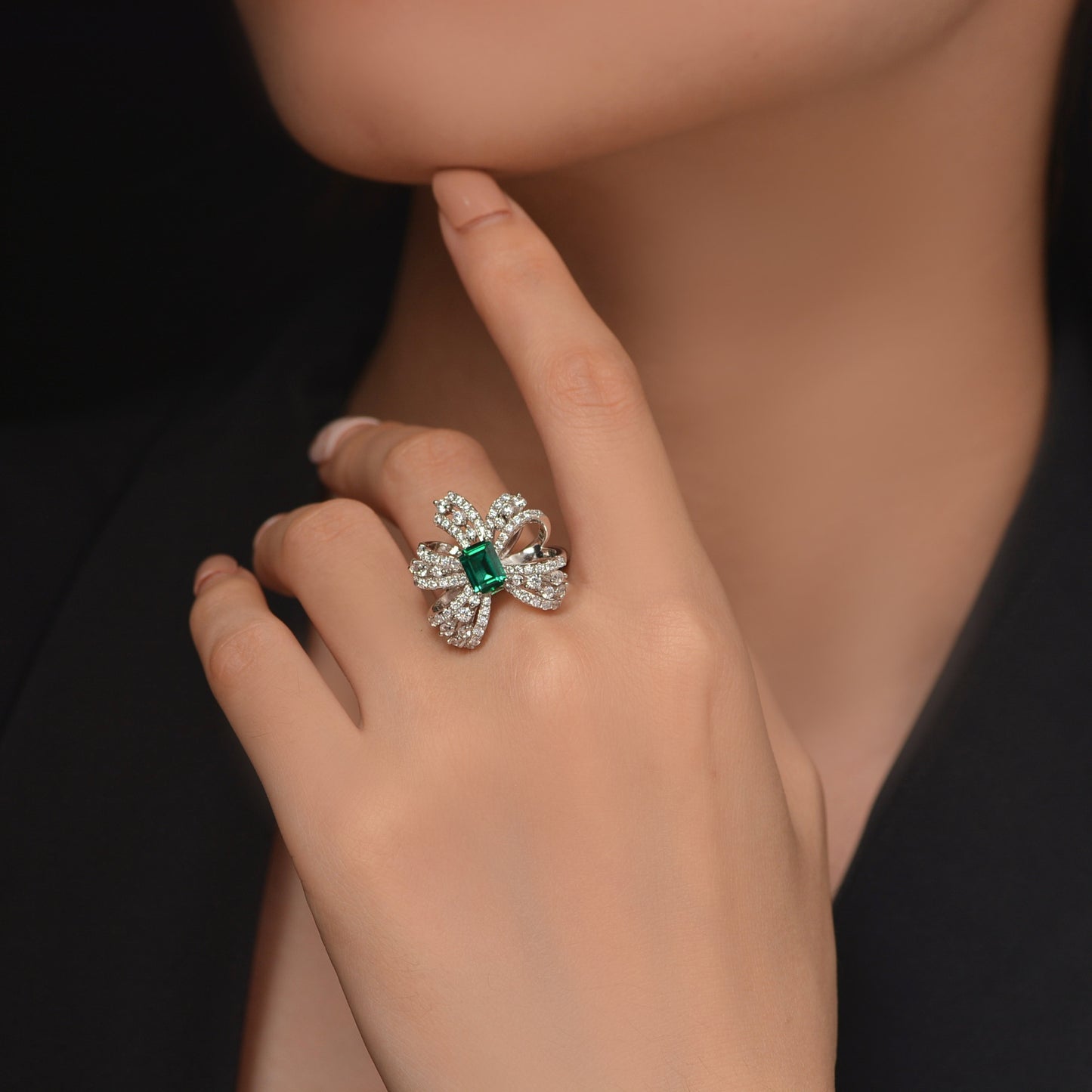 Bague cocktail papillon tourmaline R1262