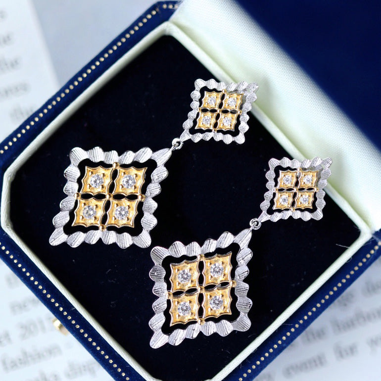 Boucles d'oreilles pendantes ajourées 5856