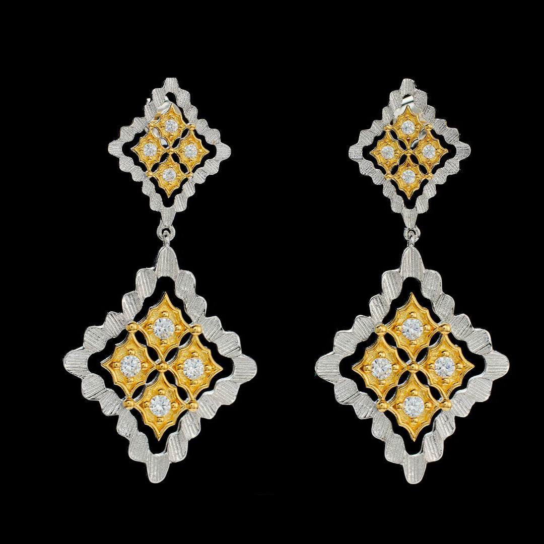 Boucles d'oreilles pendantes ajourées 5856
