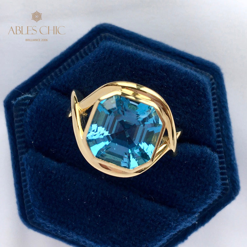 Bague Infini Topaze Bleue 5911