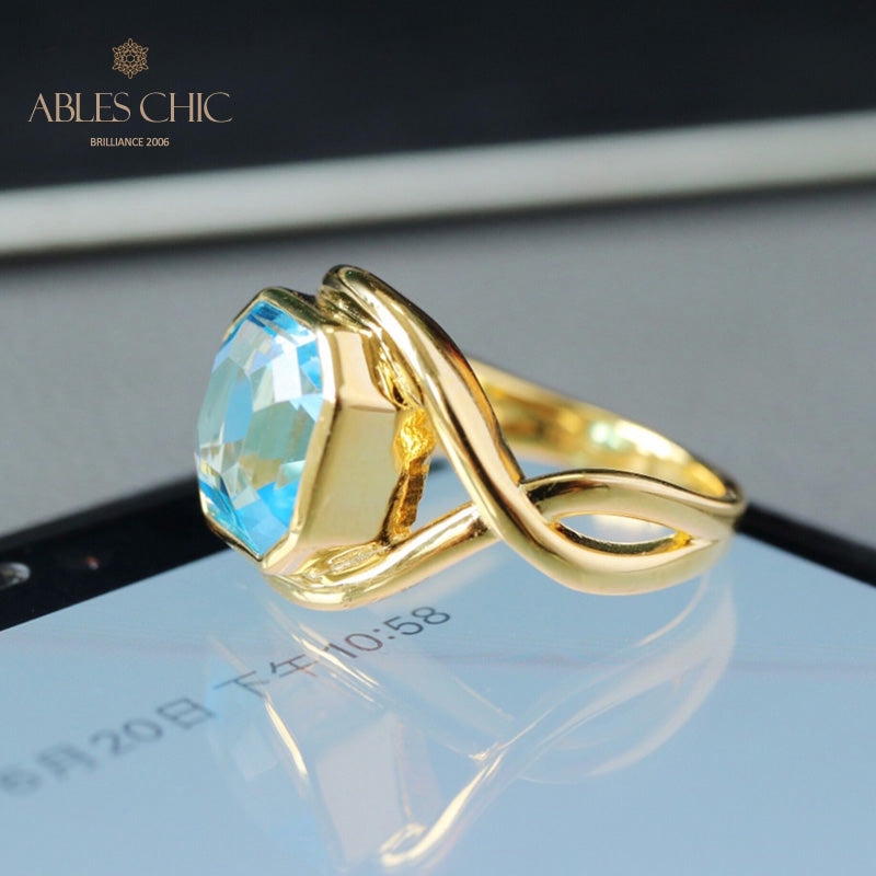 Bague Infini Topaze Bleue 5911