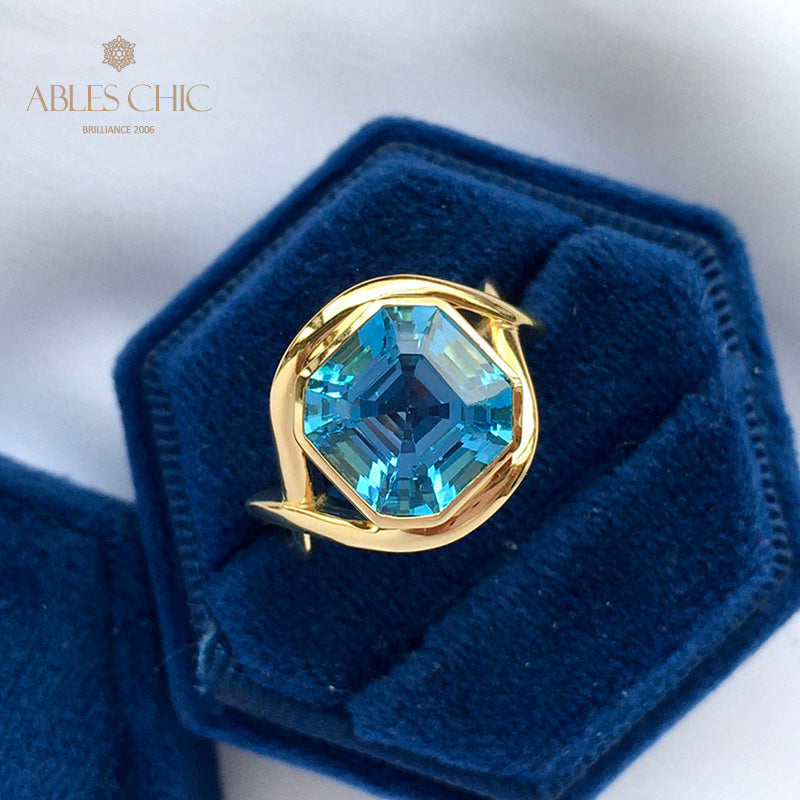 Bague Infini Topaze Bleue 5911