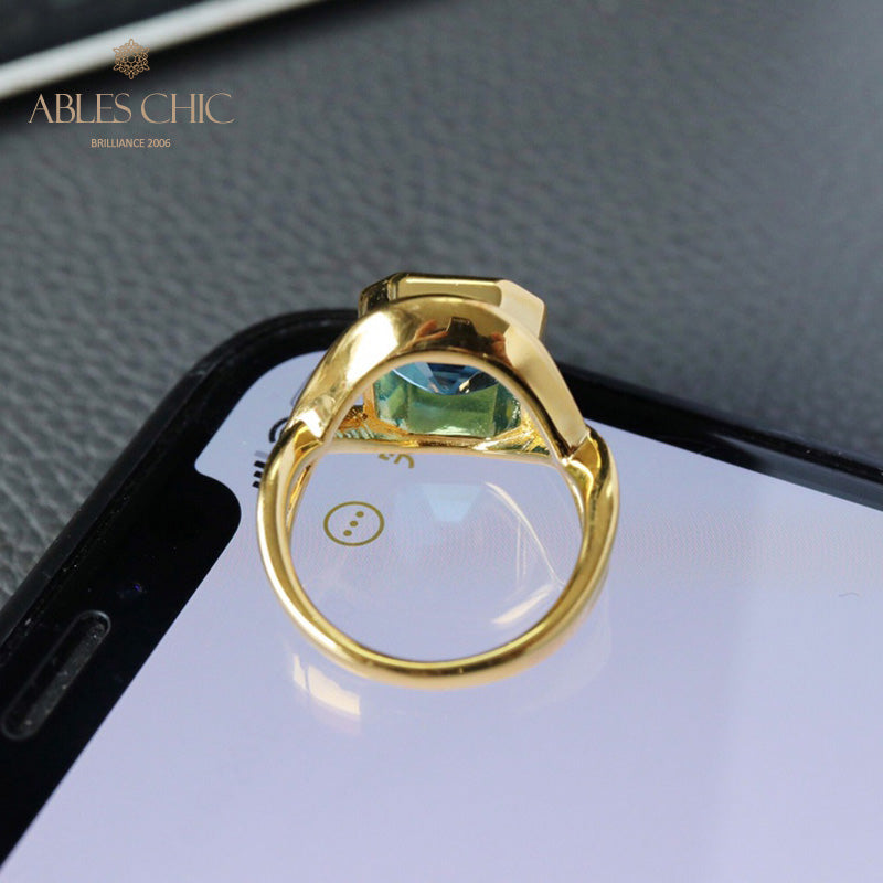Bague Infini Topaze Bleue 5911