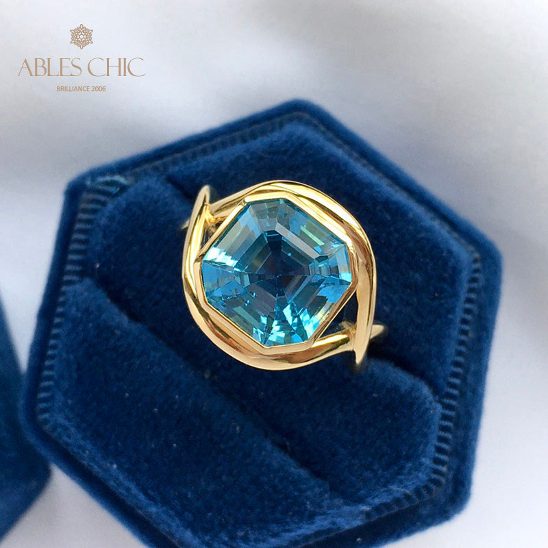 Bague Infini Topaze Bleue 5911