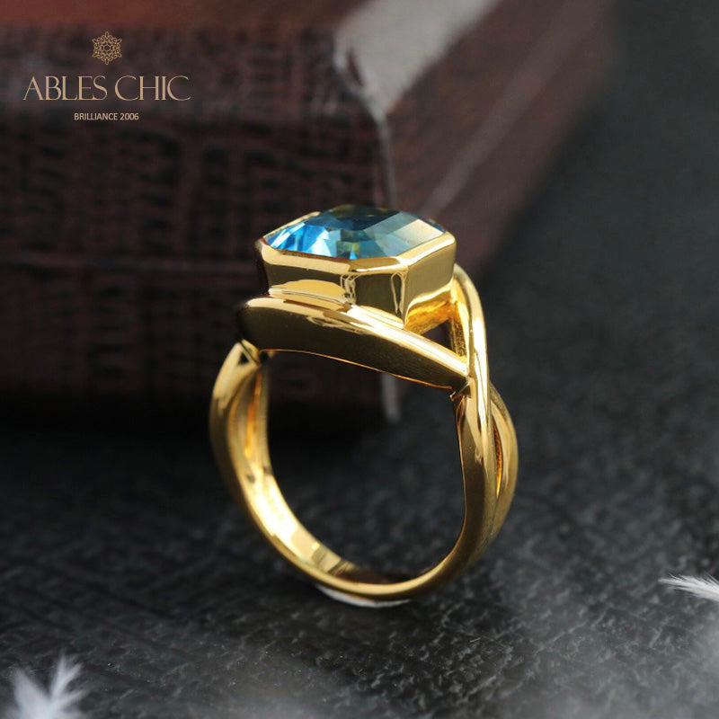 Bague Infini Topaze Bleue 5911