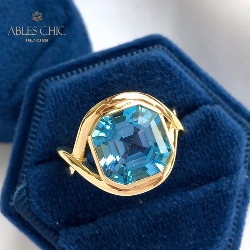 Bague Infini Topaze Bleue 5911