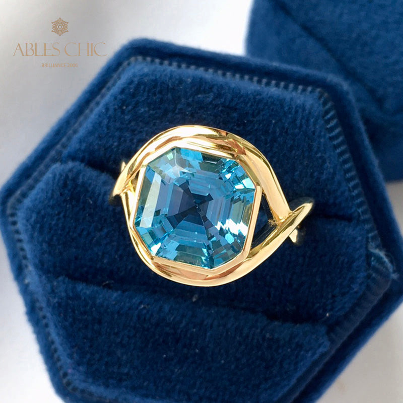 Bague Infini Topaze Bleue 5911