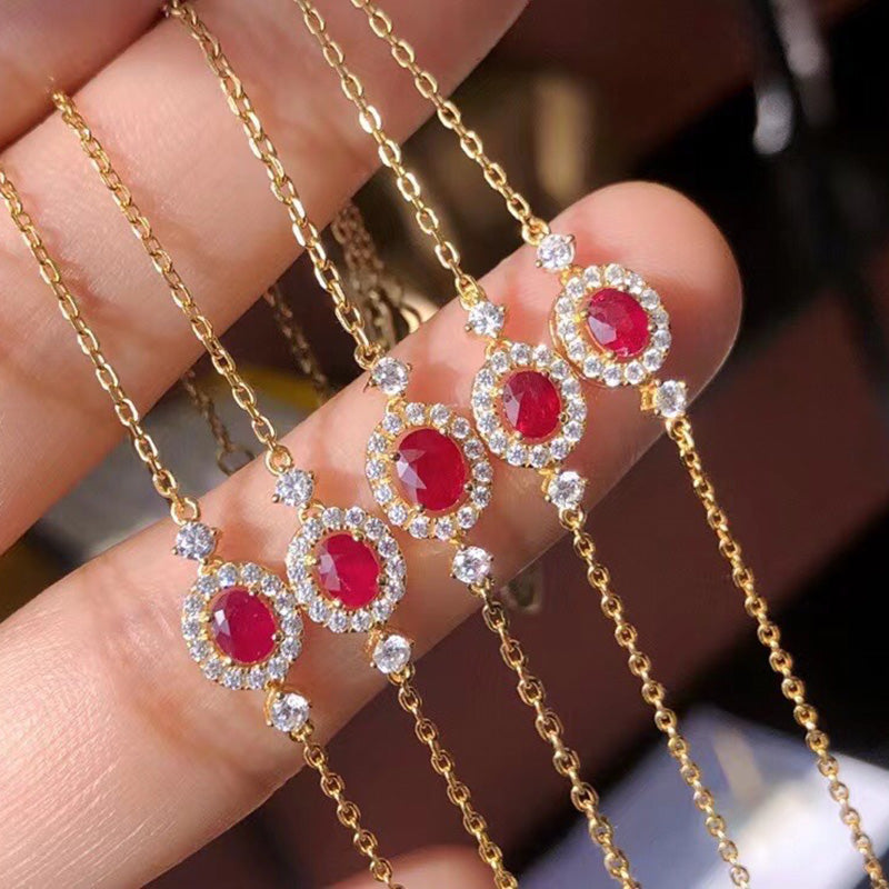 Bracelet chaîne à pierres précieuses Halo 5923