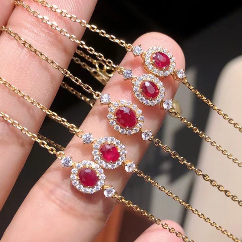 Bracelet chaîne à pierres précieuses Halo 5923