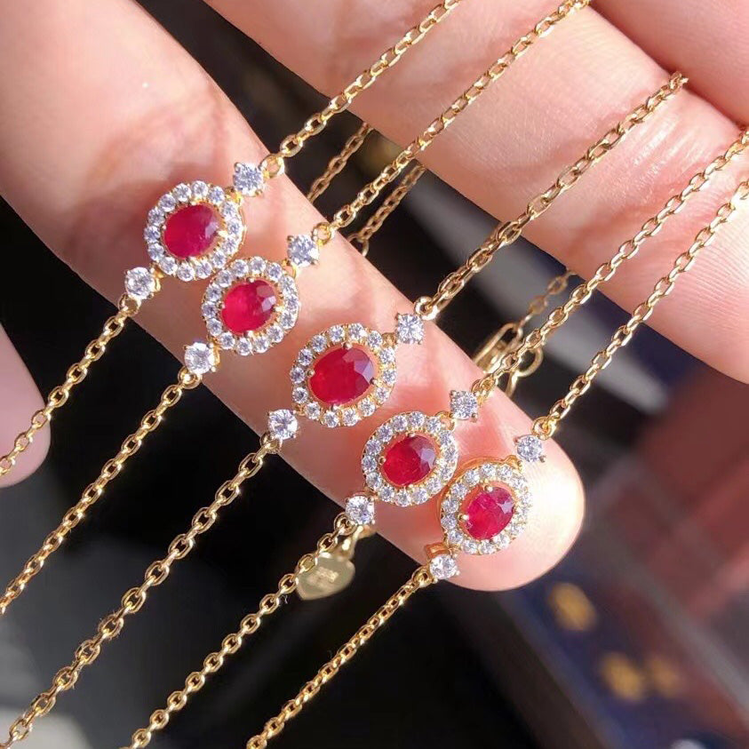 Bracelet chaîne à pierres précieuses Halo 5923