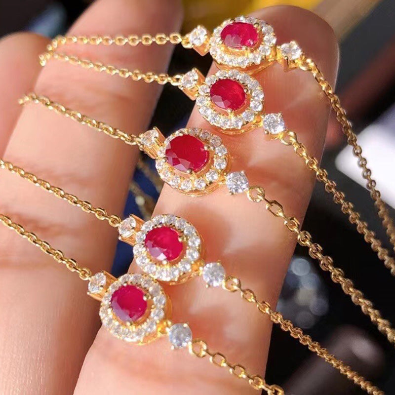 Bracelet chaîne à pierres précieuses Halo 5923
