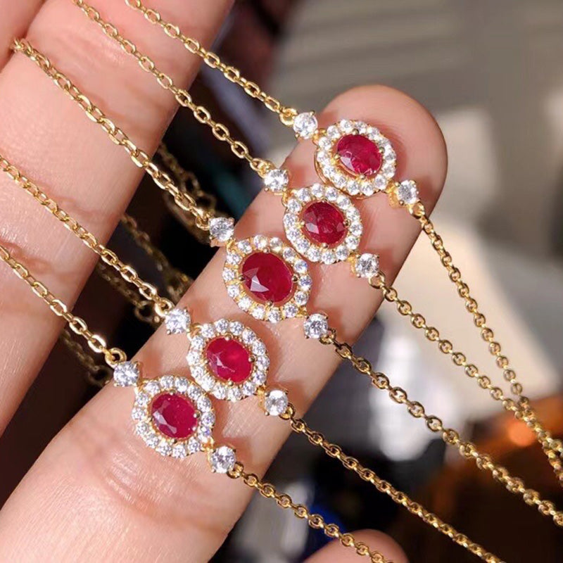 Bracelet chaîne à pierres précieuses Halo 5923