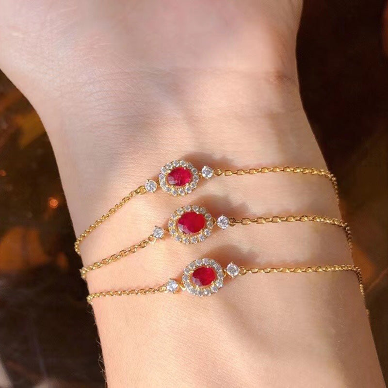 Bracelet chaîne à pierres précieuses Halo 5923