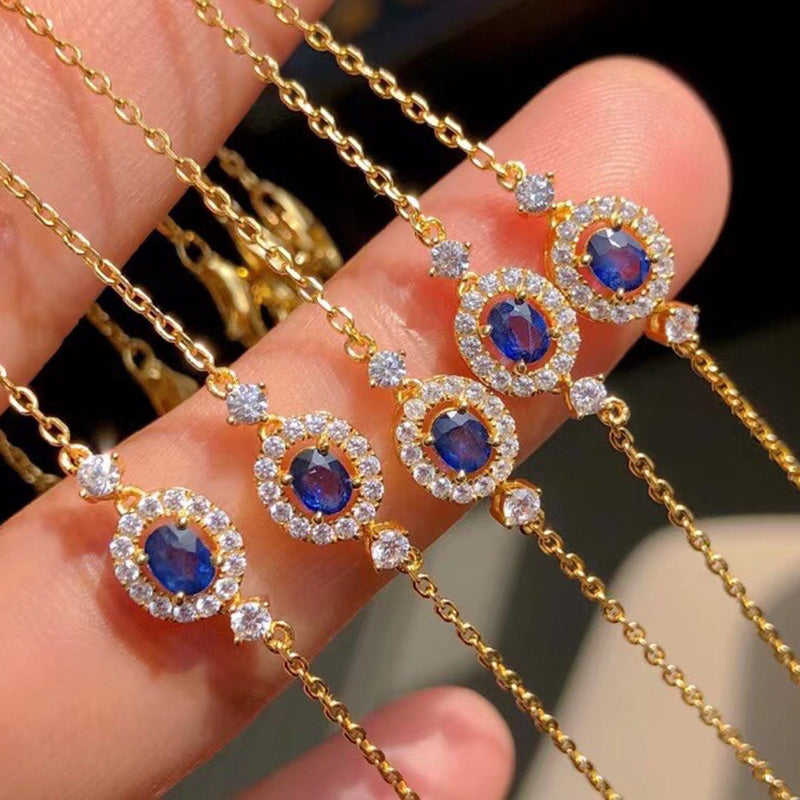 Bracelet chaîne à pierres précieuses Halo 5923