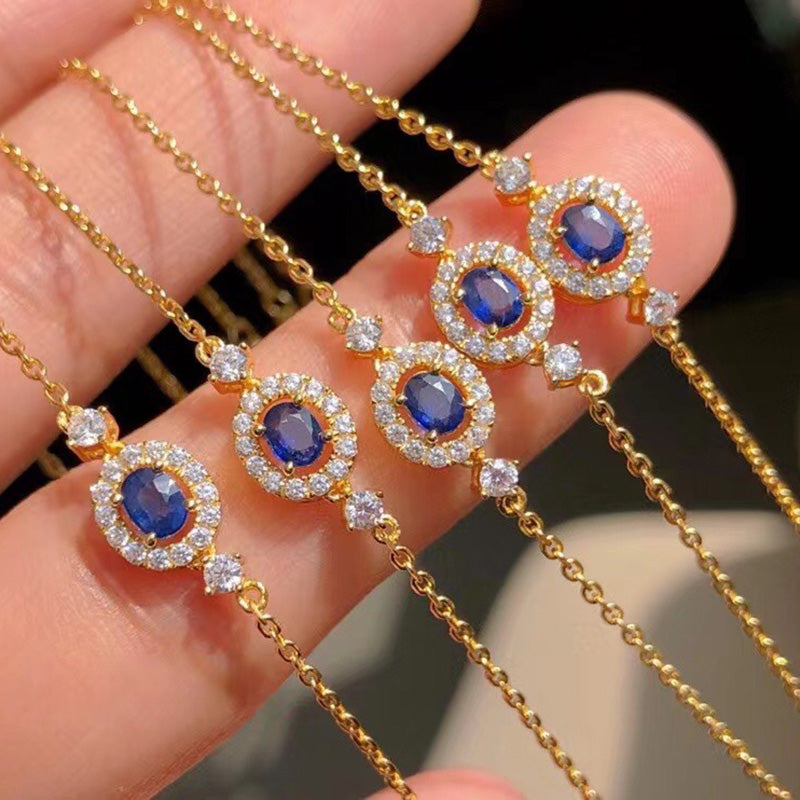 Bracelet chaîne à pierres précieuses Halo 5923