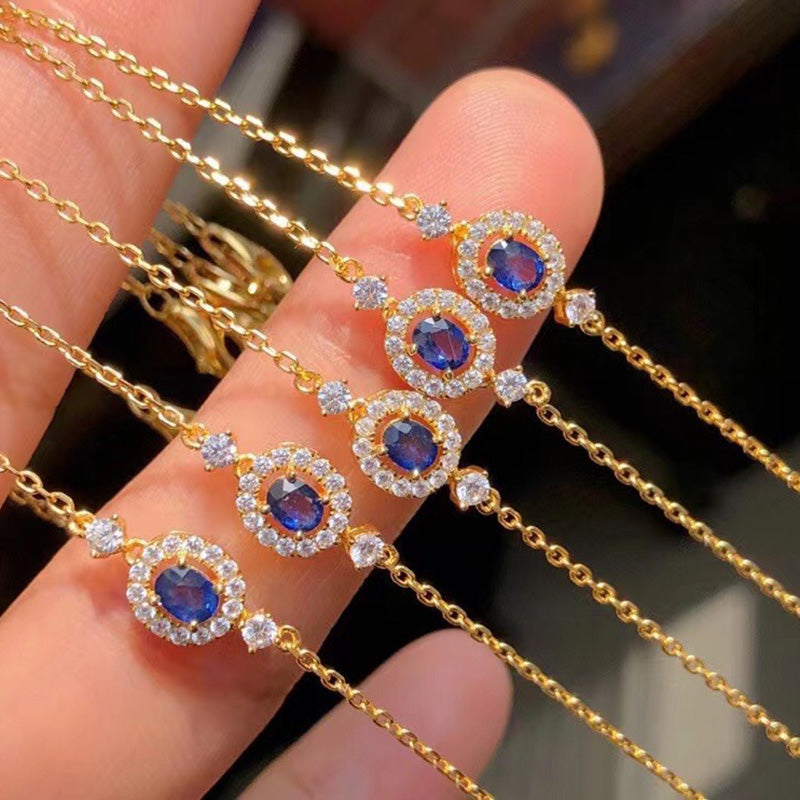 Bracelet chaîne à pierres précieuses Halo 5923
