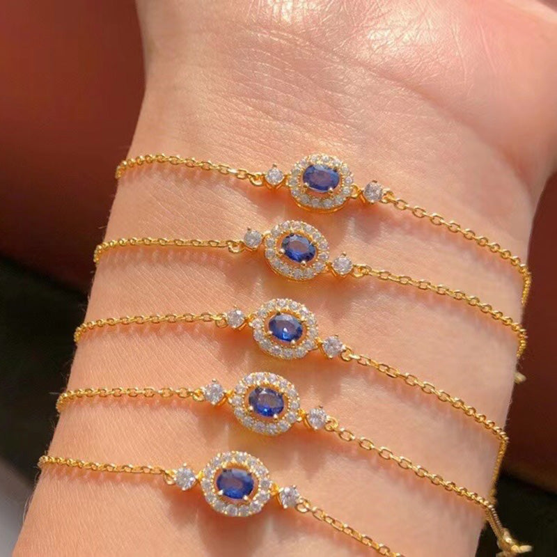 Bracelet chaîne à pierres précieuses Halo 5923
