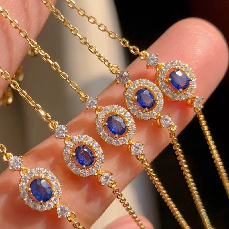Bracelet chaîne à pierres précieuses Halo 5923