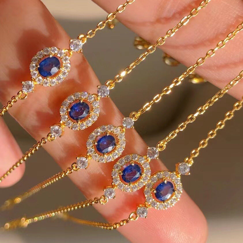 Bracelet chaîne à pierres précieuses Halo 5923