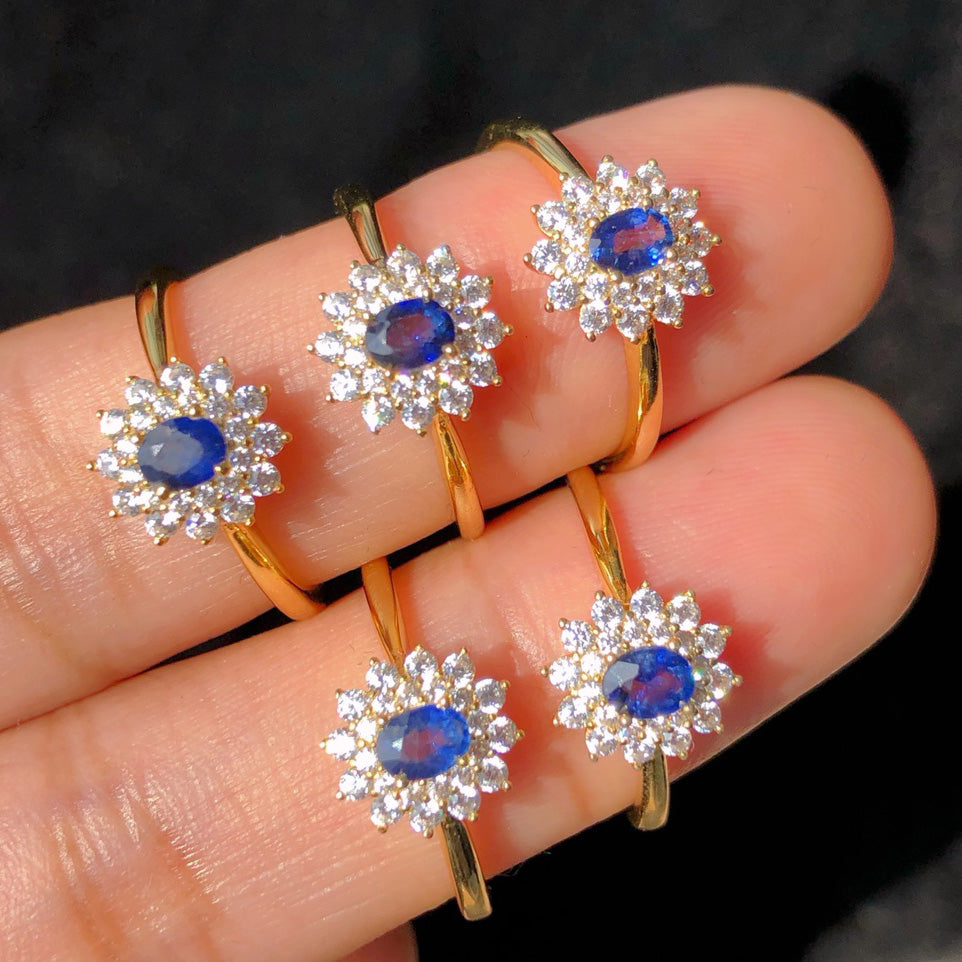 Bague Saphir Floral 5930