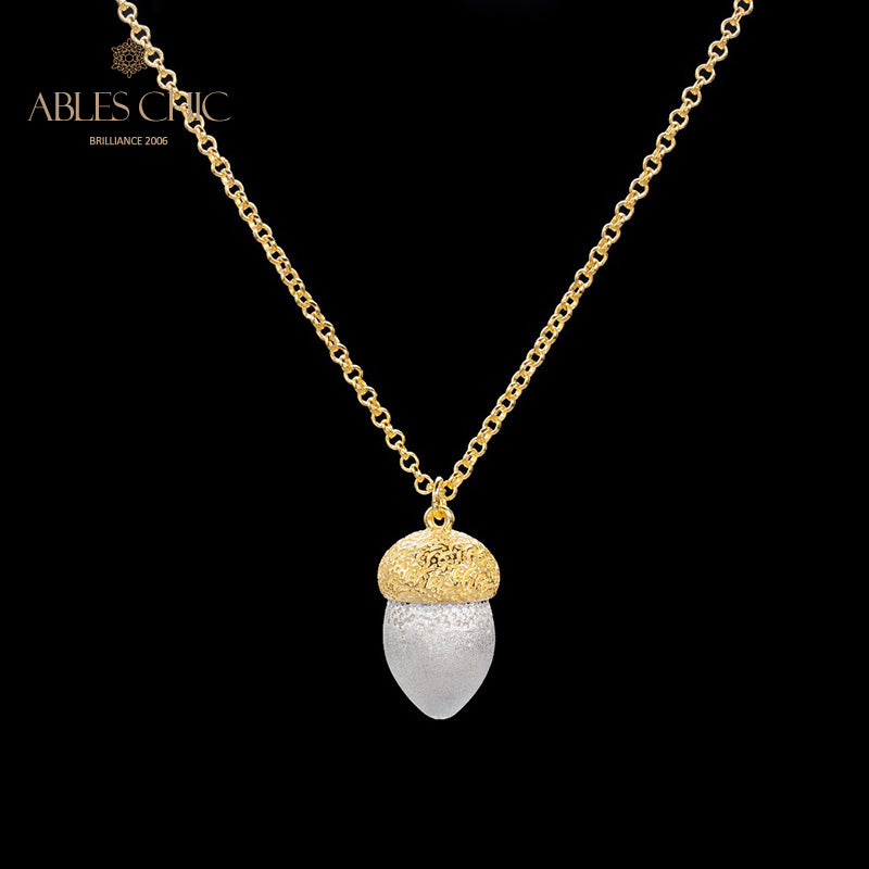 Collier bicolore pomme de pin mat 5962