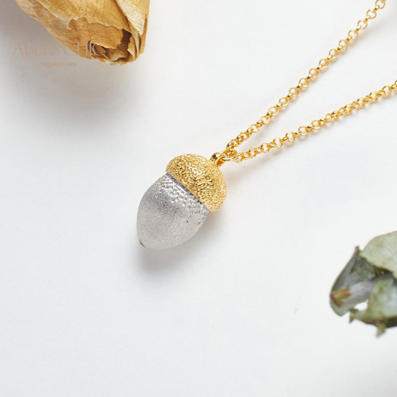 Collier bicolore pomme de pin mat 5962