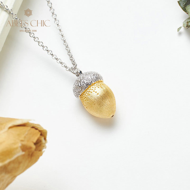 Collier bicolore pomme de pin mat 5962