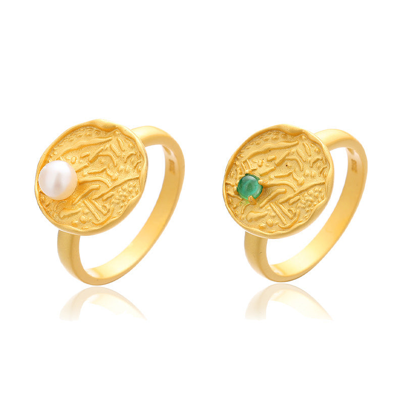 Bague disque perle d'eau douce RN1015