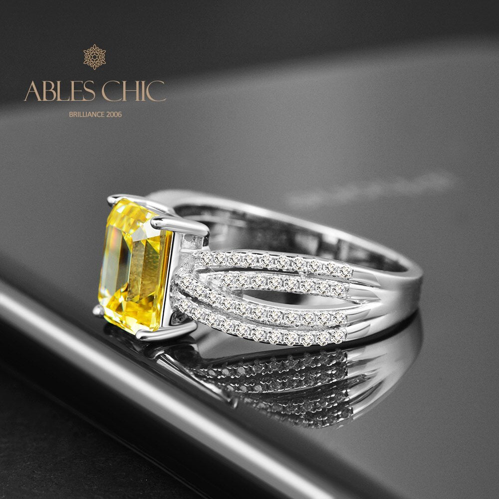 Bague en pierre précieuse citrine 5ct R0885